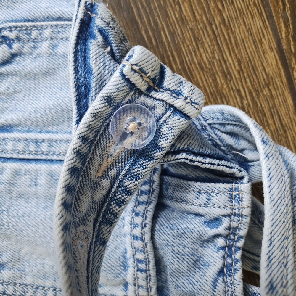 Kids Old Navy Light Wash Denim Overall Dress | Size US XS (5) - Picture 5 of 16